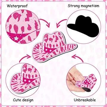 Dunzy Pink Preppy Refrigerator Magnets for Women