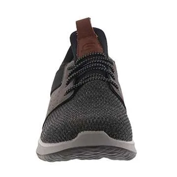 Skechers Men's Classic Fit-Delson-Camden Sneaker, Black/Grey, 10