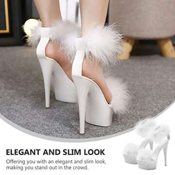 Stylish Fluffy Platform Heels for Women - Perfect for Any Occasion