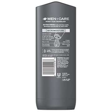 Dove Men+Care Body Wash, Extra Fresh, 18 Fl Oz(Pack of 3)