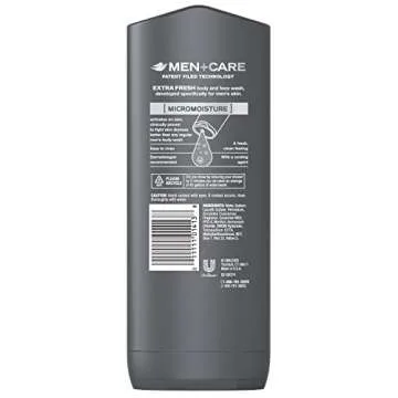 Dove Men+Care Body Wash, Extra Fresh, 18 Fl Oz(Pack of 3)