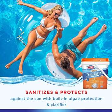 HTH 42037 Super 3" Chlorinating Tablets Swimming Pool Chlorine, 8 lbs
