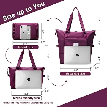 WOOMADA Foldable Travel Duffel Bag for Easy Travel