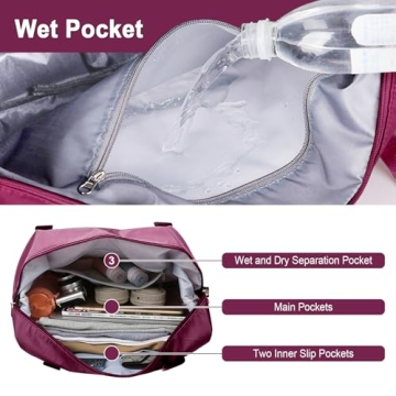 WOOMADA Foldable Travel Duffel Bag for Easy Travel