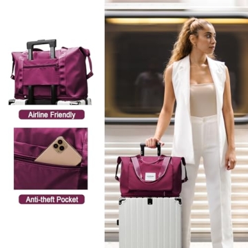 WOOMADA Foldable Travel Duffel Bag for Easy Travel