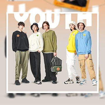 14-Piece Happy Face Heart Iron-On Patches for DIY Clothing Decor