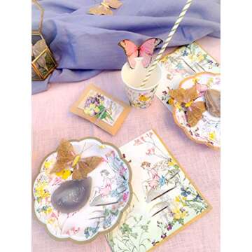 Talking Tables Truly Fairy Paper Napkins (13 inch) for a Birthday Party or Tea Party, Multicolor (20...