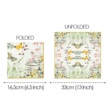 Truly Fairy Paper Napkins (20 Pack) for Parties and Showers