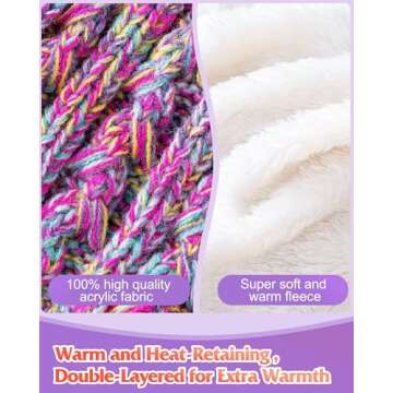 HAITHO Kids Toddler Winter Hat with Pom Pom, 2 Size Kids Toddler Teen Beanie Hats for Girls Boys, Cu...