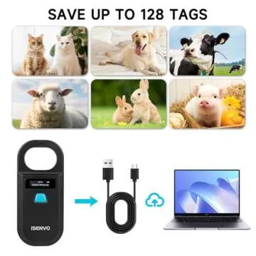 ISENVO Rechargeable Pet Microchip Scanner for All Pets
