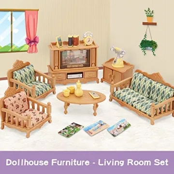 Dollhouse Furniture Set for Creative Kids 3+ Years