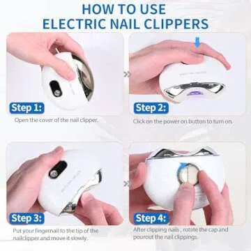 Automatic Baby Nail Clipper, Electric Nail Trimmer with LCD Digital Display, 3-Speeds Levels and Nail Clip Storage, USB Rechargeable Safety Nail Clippers for Babies, Children, Adults, Seniors