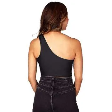 Lojobands Women's Tailgate Outfit College One Shoulder Top Tank Top Crop Top One Size Fits Most (Vir...