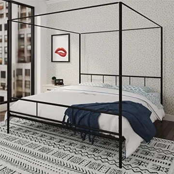 Novogratz Modern Four Poster Bed for Today’s Stylish Bedrooms