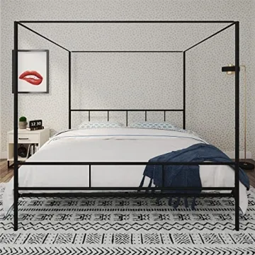 Novogratz Modern Four Poster Bed for Today’s Stylish Bedrooms