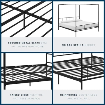 Novogratz Modern Four Poster Bed for Today’s Stylish Bedrooms