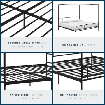 Novogratz Modern Four Poster Bed for Today’s Stylish Bedrooms