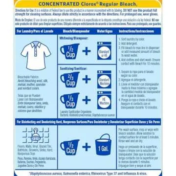 Clorox 30966 Concentrated Regular Bleach, 121 Oz. | Pack of 2