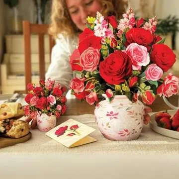 Blooming Roses 12 Inch Popup Greeting Card for Special Occasions