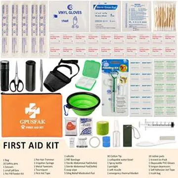 GPUSFAK Dog First Aid Kit - Pet First Aid Kit for Dogs Pet Emergency Kit with Pets First Aid Supplie...
