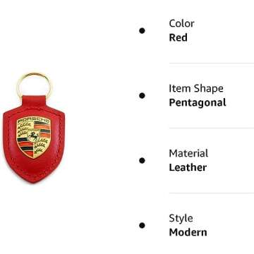 Porsche Crest Keyring - Red