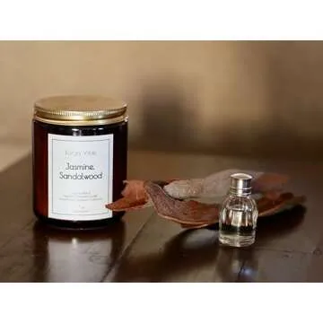 All-Natural Jasmine Sandalwood Candle Safe for Pets