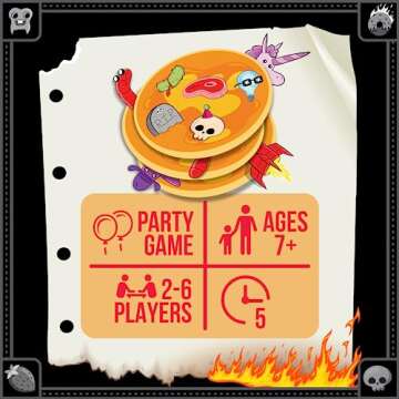 Exploding Kittens Anarchy Pancakes 2-6 Players - Ages 7+ - 5 Minutes to Play - Strategic and Chaotic Card Game - Party Game, Ideal for Family Night, Kids and Adults