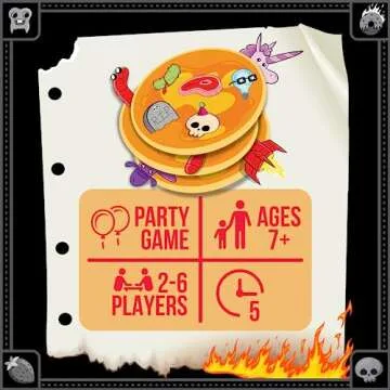 Exploding Kittens Anarchy Pancakes 2-6 Players - Ages 7+ - 5 Minutes to Play - Strategic and Chaotic Card Game - Party Game, Ideal for Family Night, Kids and Adults