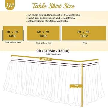 Suppromo 9ft Pink Tulle Table Skirt for Rectangle Tables or Round Tables Tutu Table Cloths for Princess Baby Shower Girl Birthday Party Cake Dessert Decorations(L9(ft)*H 30in, Pink)