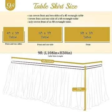 Suppromo 9ft Pink Tulle Table Skirt for Baby Showers