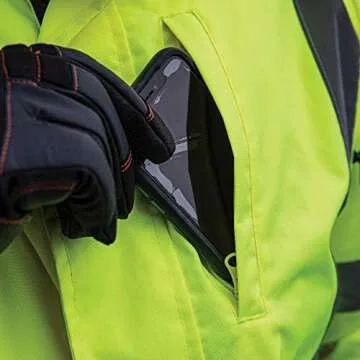 Klein Tools 60501 Bomber Jacket, High-Visibility Reflective Winter Jacket, 220-Gram Insulation for Superior Warmth, ANSI Compliant, 2XL