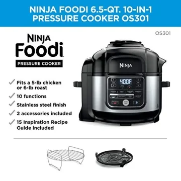 Ninja Foodi 10-in-1 Cooker Air Fryer 6.5 Quart Stainless Steel