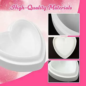 MOTZU Smooth Heart Mold, Chocolate Mold, Love Shaped Silicone Cake Mould, 6-1/3 inch Baking Pan for Cake Decorating, Candy Making, Chocolate, Mousse, Dessert, Cheesecake, Oven Safe