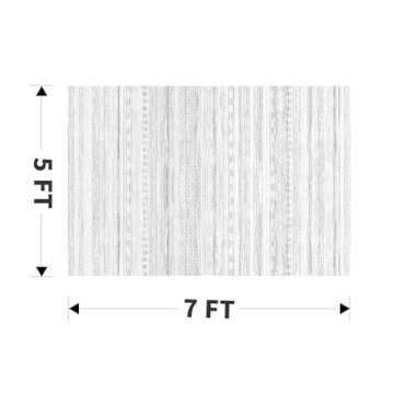 5x7 Area Rugs: Ultra Soft & Machine Washable Bohemian Indoor Rug