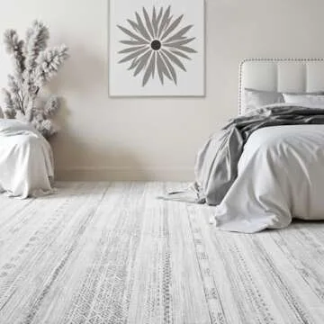 5x7 Area Rug Machine Washable Boho Design for Home