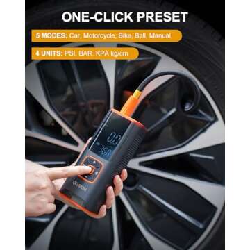 Portable Tire Inflator, 6X Faster 180 PSI Compressor