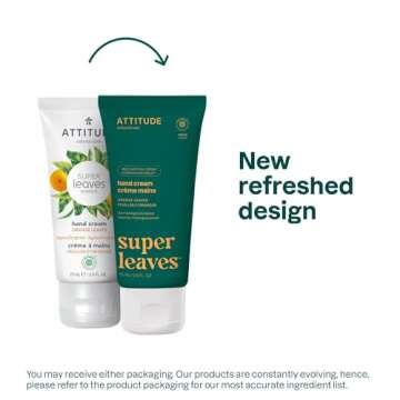 ATTITUDE Hand Cream, EWG Verified, Plant and Mineral-Based, Vegan Personal Care Products, Orange Lea...