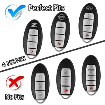 WORCAS Key Fob Cover for Infiniti Nissan Durable Style