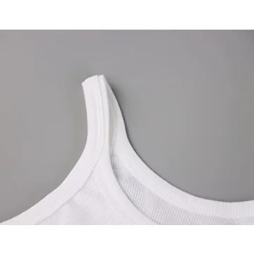 KAMISSY Women's Slim Fit Ribbed Knit Crop Tank Top