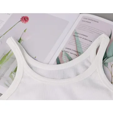 KAMISSY Women's Slim Fit Ribbed Knit Crop Tank Top