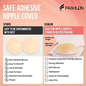 FASHLON Silicone Nipple Covers | Reusable & Ultra-Thin