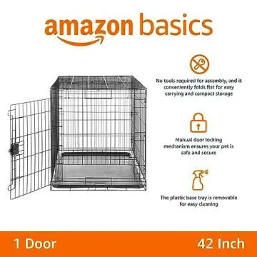 Amazon Basics Durable XL Dog Crate: Quality & Convenience