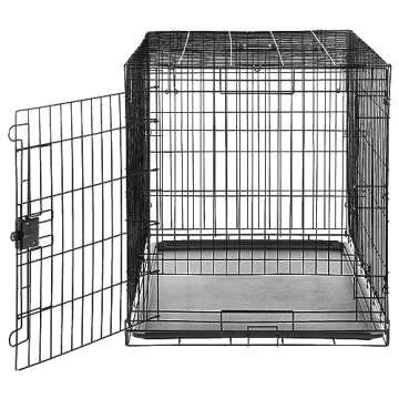 Durable Foldable Dog Crate 42in for Pet Comfort and Safety