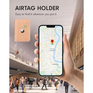 ALLIVE Genuine Leather Passport Holder with AirTag Slot