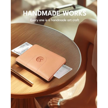 ALLIVE Genuine Leather Passport Holder with AirTag Slot