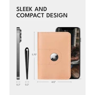 ALLIVE Genuine Leather Passport Holder with AirTag Slot