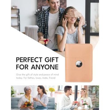 ALLIVE Genuine Leather Passport Holder with AirTag Slot