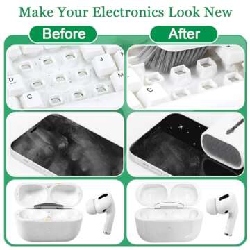 walrfid Laptop Phone Screen Cleaner Spray Computer Keyboard Earbud Cleaning Kit for Mac MacBook iPhone iPad iWatch iPod AirPods Earbuds Pro, Cleaners Pen with 5ml Touchscreen Cleaners Mist - Green