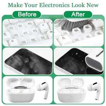 walrfid Laptop Phone Screen Cleaner Spray Computer Keyboard Earbud Cleaning Kit for Mac MacBook iPhone iPad iWatch iPod AirPods Earbuds Pro, Cleaners Pen with 5ml Touchscreen Cleaners Mist - Green