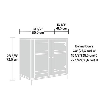 Sauder 420035 North Avenue Display Cabinet, For TVs up to 32", Charter Oak finish